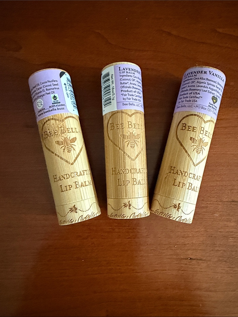 Bee Bella lip balm (3) Lavender Vanilla NWT